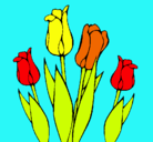 Dibujo Tulipanes pintado por Prima