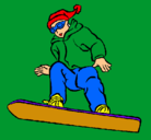 Dibujo Snowboard pintado por esquid