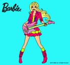Dibujo Barbie guitarrista pintado por natiylaura