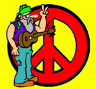 Dibujo Músico hippy pintado por tweety