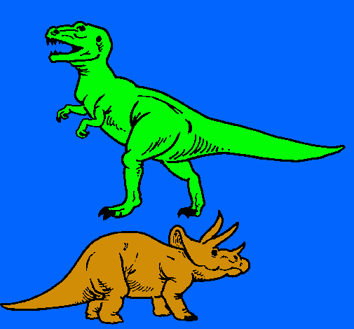 Triceratops y tiranosaurios rex