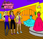 Dibujo Barbie mirando vestidos pintado por  NATIWAPPA