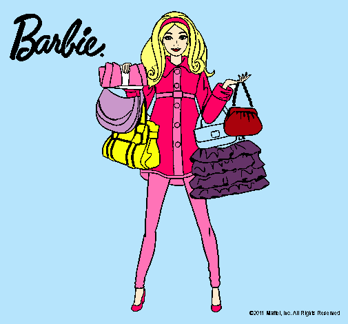 Dibujo Barbie de compras pintado por xime99