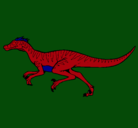 Dibujo Velociraptor pintado por sauropodo
