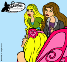 Dibujo Barbie y sus amigas sorprendidas pintado por valita