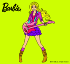 Dibujo Barbie guitarrista pintado por mariamontes