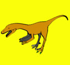 Dibujo Velociraptor II pintado por espinosaurio