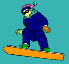 Dibujo Snowboard pintado por angypom