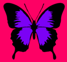 Dibujo Mariposa con alas negras pintado por Laida