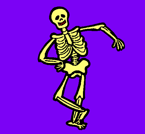 Dibujo Esqueleto contento pintado por mlj2401