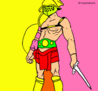 Dibujo Gladiador pintado por camilajonas