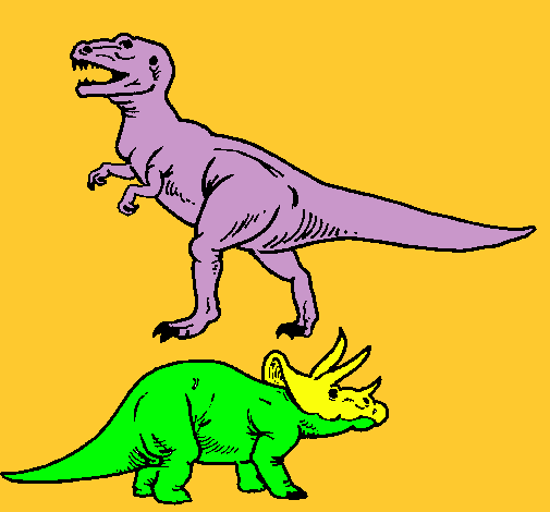 Triceratops y tiranosaurios rex