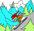 Dibujo Esquiador pintado por esquiar