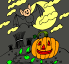 Dibujo Paisaje de Halloween pintado por guillermo1