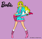 Dibujo Barbie guitarrista pintado por krystel