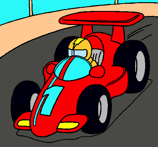  Detalle   imagen dibujos de carros de carreras a color