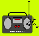 Dibujo Radio cassette 2 pintado por Carli