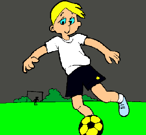 Dibujo Jugar a fútbol pintado por jeremy