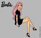 Dibujo Barbie sentada pintado por el_eclipse