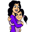 Dibujo Madre e hija abrazadas pintado por Dracumaria