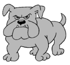Dibujo Perro Bulldog pintado por jjjj