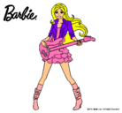 Dibujo Barbie guitarrista pintado por motita