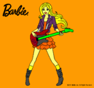 Dibujo Barbie guitarrista pintado por vecerra