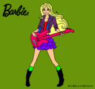 Dibujo Barbie guitarrista pintado por geraldina