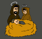 Dibujo Natividad pintado por heidi