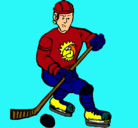 Dibujo Jugador de hockey sobre hielo pintado por michael11