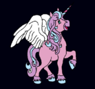 Dibujo Unicornio con alas pintado por Ivonne2899