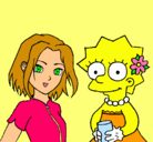 Dibujo Sakura y Lisa pintado por mery07