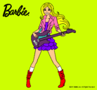 Dibujo Barbie guitarrista pintado por abcdeuu
