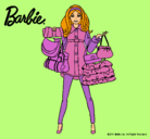 Dibujo Barbie de compras pintado por kool