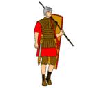 Dibujo Soldado romano pintado por supernabo