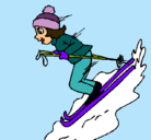 Dibujo Esquiadora pintado por lobalorena
