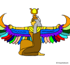 Dibujo Isis pintado por alas