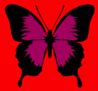 Dibujo Mariposa con alas negras pintado por dalilas