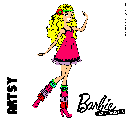 Dibujo Barbie Fashionista 1 pintado por lory