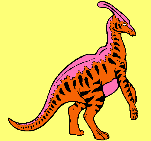 Parasaurolofus con rayas