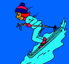Dibujo Esquiadora pintado por marcmartinez