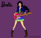 Dibujo Barbie guitarrista pintado por ROMIN