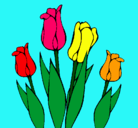 Dibujo Tulipanes pintado por gatubela