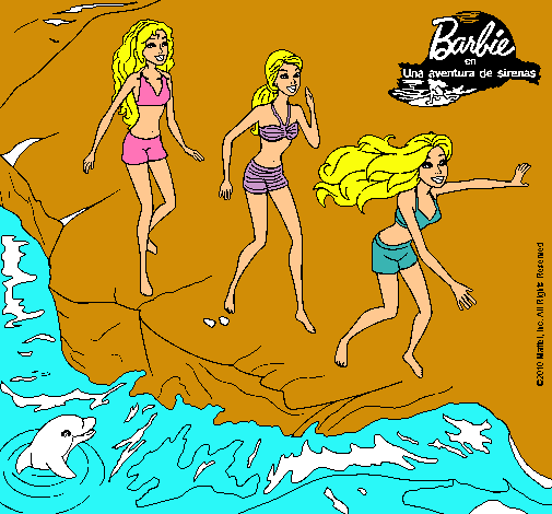 Barbie y sus amigas en la playa