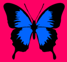 Dibujo Mariposa con alas negras pintado por tatiii
