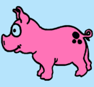 Dibujo Cerdo pintado por alany