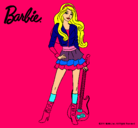 Dibujo Barbie rockera pintado por lizandy