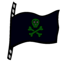 Dibujo Bandera pirata pintado por toba