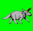 Dibujo Triceratops pintado por dinosa