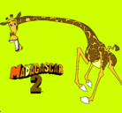 Dibujo Madagascar 2 Melman 2 pintado por agela99